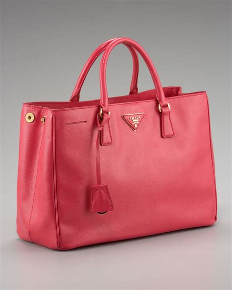 prada small saffiano lux tote pink|authentic Prada saffiano bag.